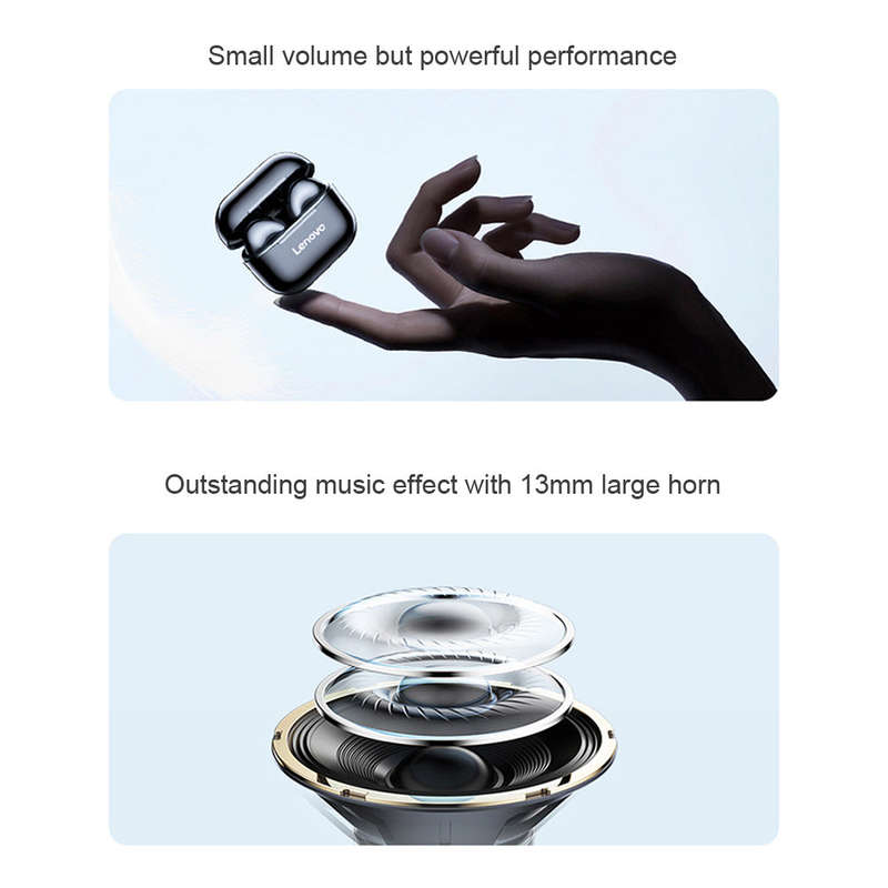 Lenovo LP40 TWS Earbuds Bluetooth 5.0 True Wireless Headphones Touch Control Sweatproof Sport Headse