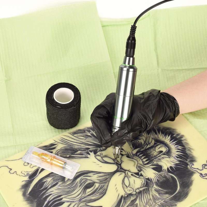 Atomus Tattoo Pen Cartridge Needles Set Pen Motor Tattoo Machine Aluminum Alloy Long Rotary Tattoo P