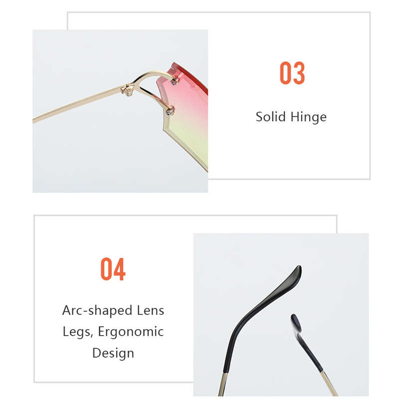 Fashion Ocean Film Sunglasses Eyeglass UV 400 Protection Irregular Lens Sunglasses for Men an