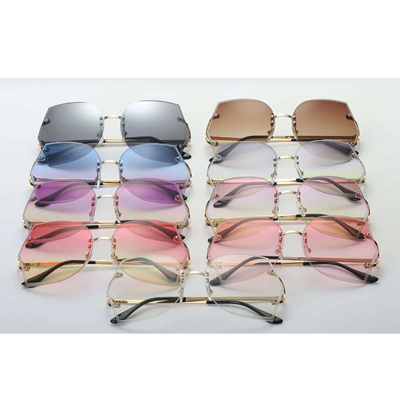 Fashion Ocean Film Sunglasses Eyeglass UV 400 Protection Irregular Lens Sunglasses for Men an