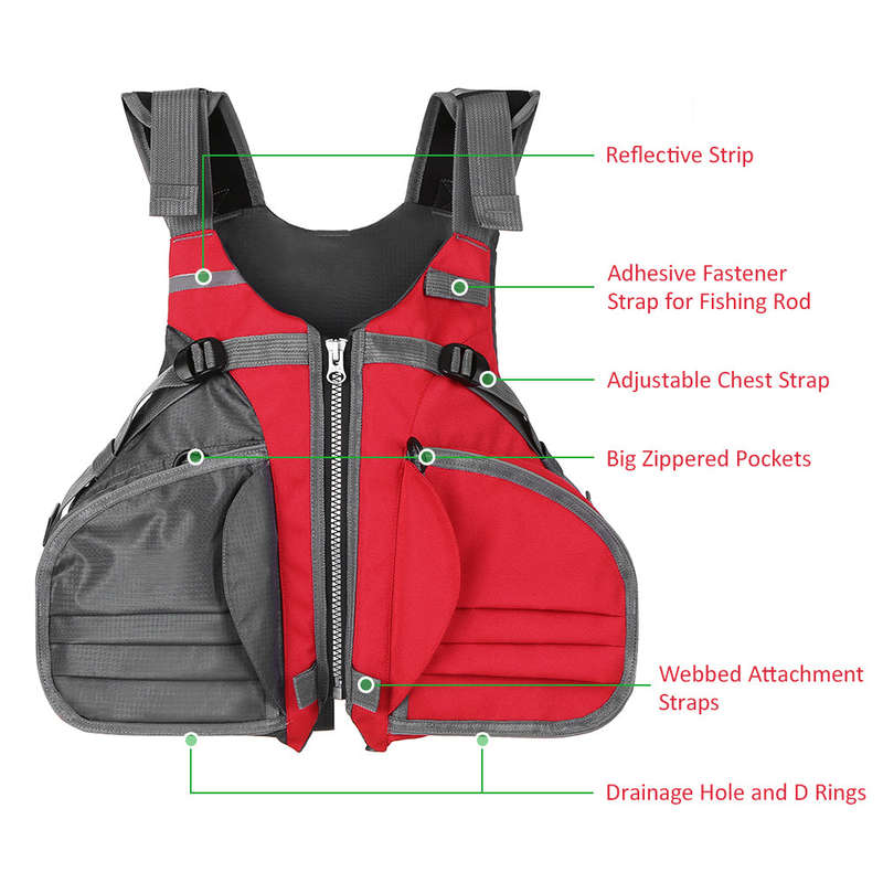 Lixada Outdoor Fishing Waistcoat Sleeveless Mesh Fishing Jacket Multi-pockets Breathable Phot