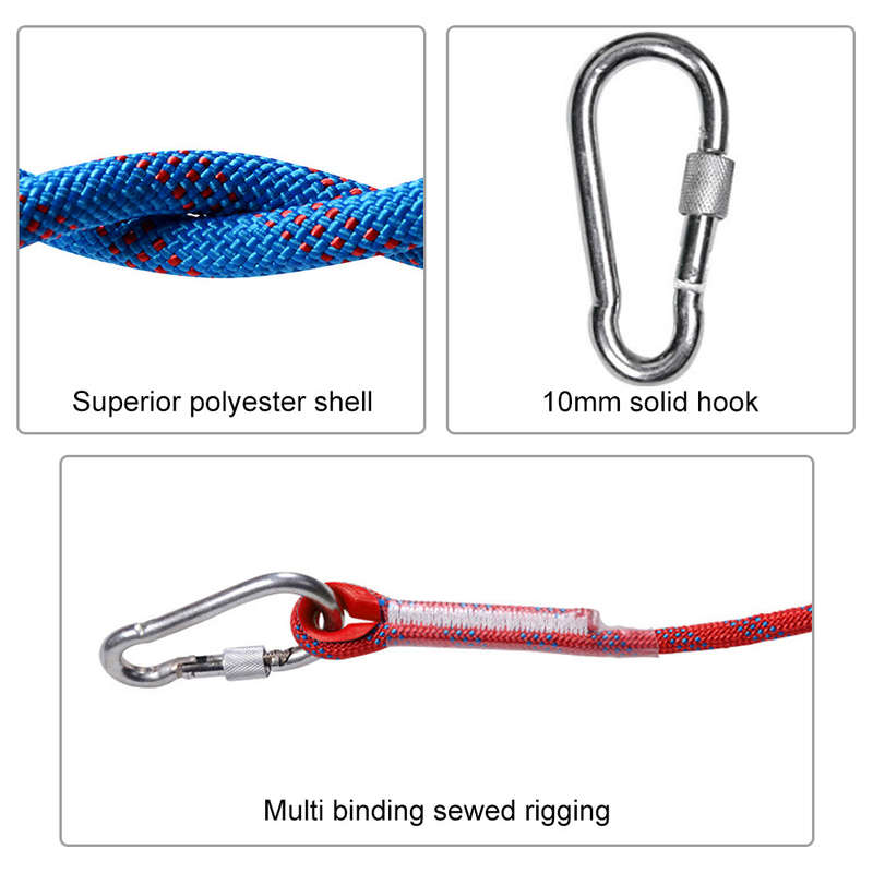 50 Strands Climbing Rope Safety Fire Escape Rope Rescue Survival Caving Ice Climbing Equipmen