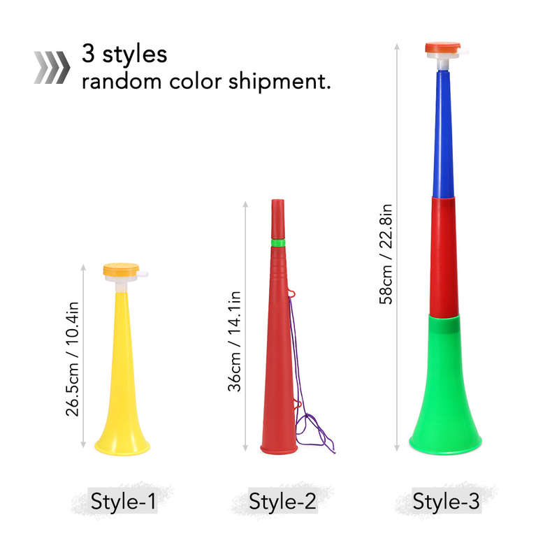 Plastic Vuvuzela Horns Soccer Fan Trumpet Fans Cheering Horn for Football Sports Events Party