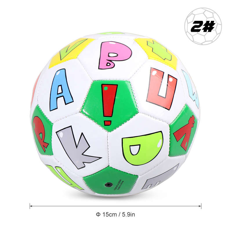 Size 2 Kids Soccer Ball Inflatable Soccer Training Ball Gift for Children Students