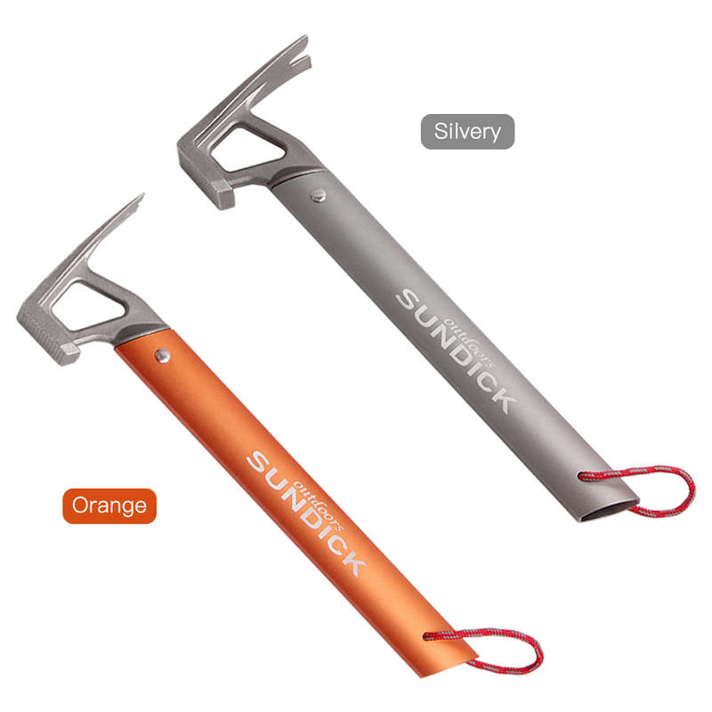 Outdoor Camping Tent Hammer Stainless Steel Tent Nail Puller Tent Peg Accessory
