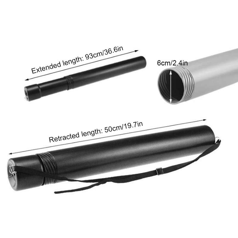 Telescopic Archery Arrow Case Carrier Tube with Adjustable Strap