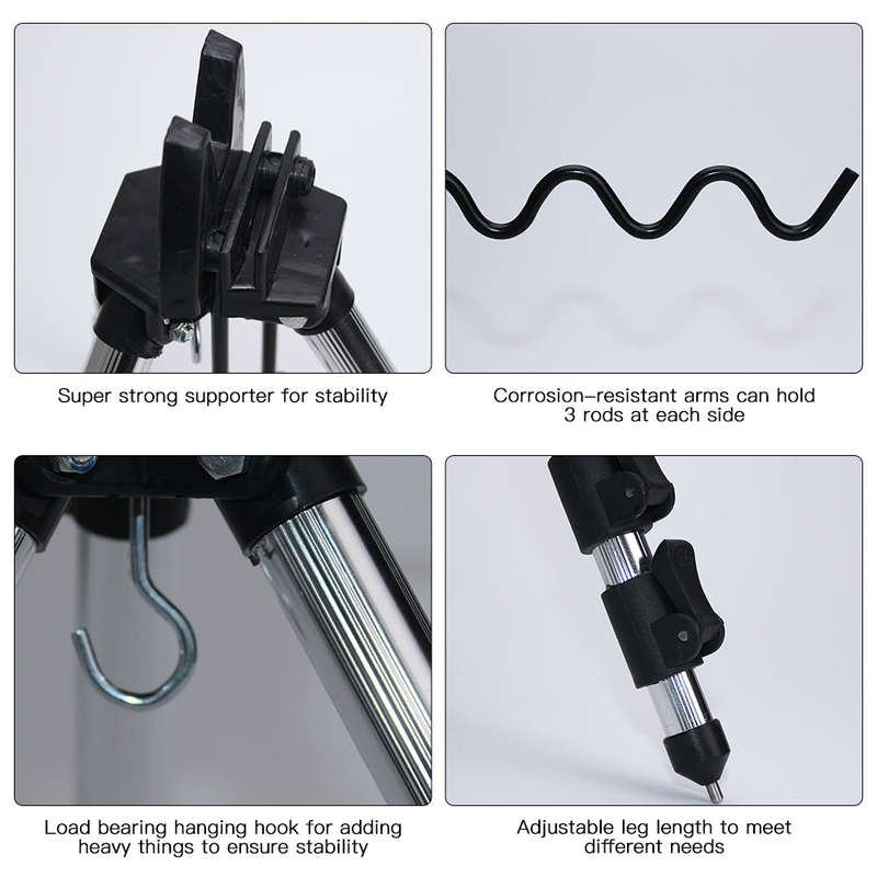 Fishing Rods Tripod Stand Telescopic Aluminum Alloy Fishing Rod Holder
