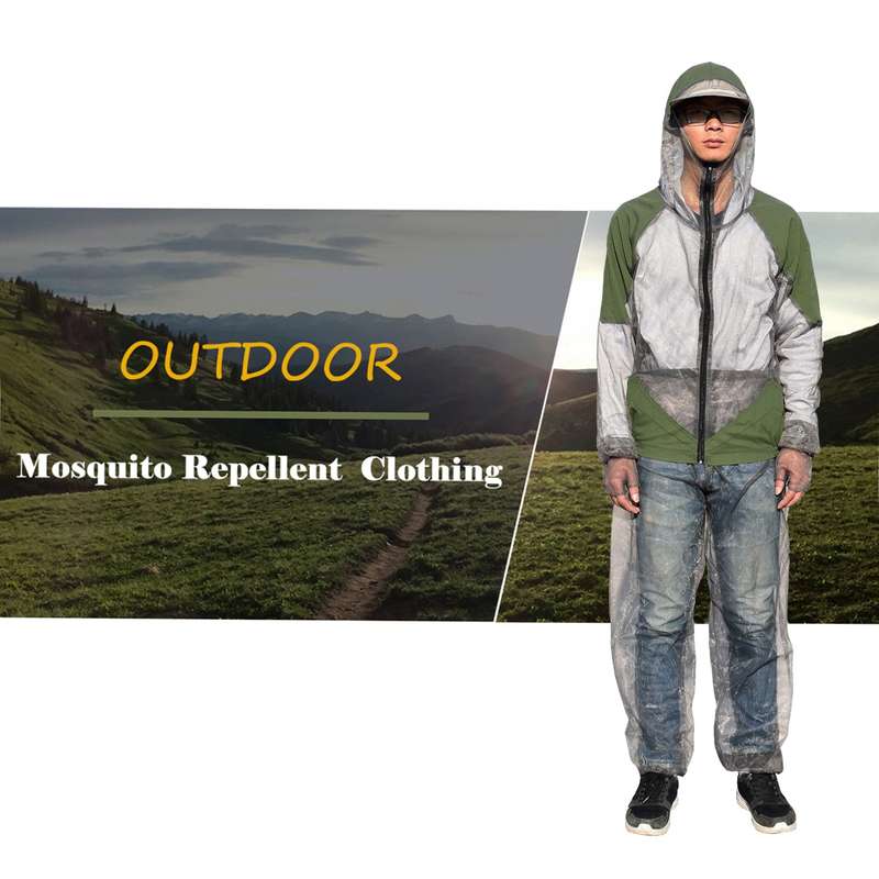 Outdoor Mosquito Repellent Suit Bug Jacket Mesh Hooded Suits Fishing Hunting Camping Jacket I