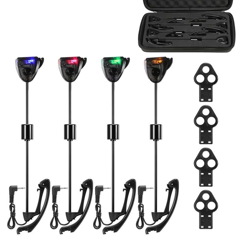 Lixada Fishing Swinger Set Carp Fishing Bite Indicator Swinger Digital Fishing Alarm LED Bite