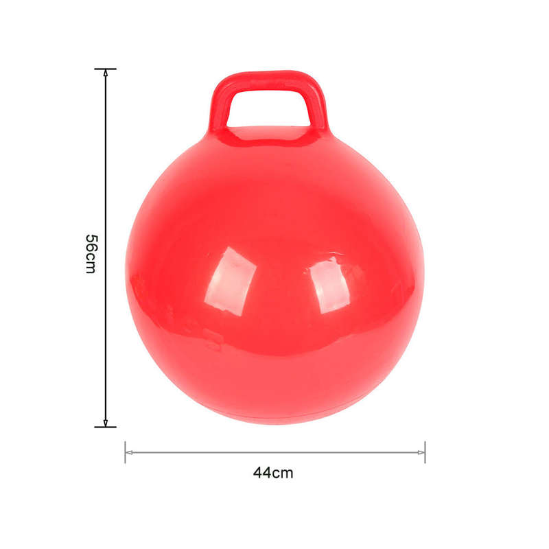 Pure Color Inflatable Bouncing Ball Kids Jumping Hop Ball with Handle for Adults Children Exe
