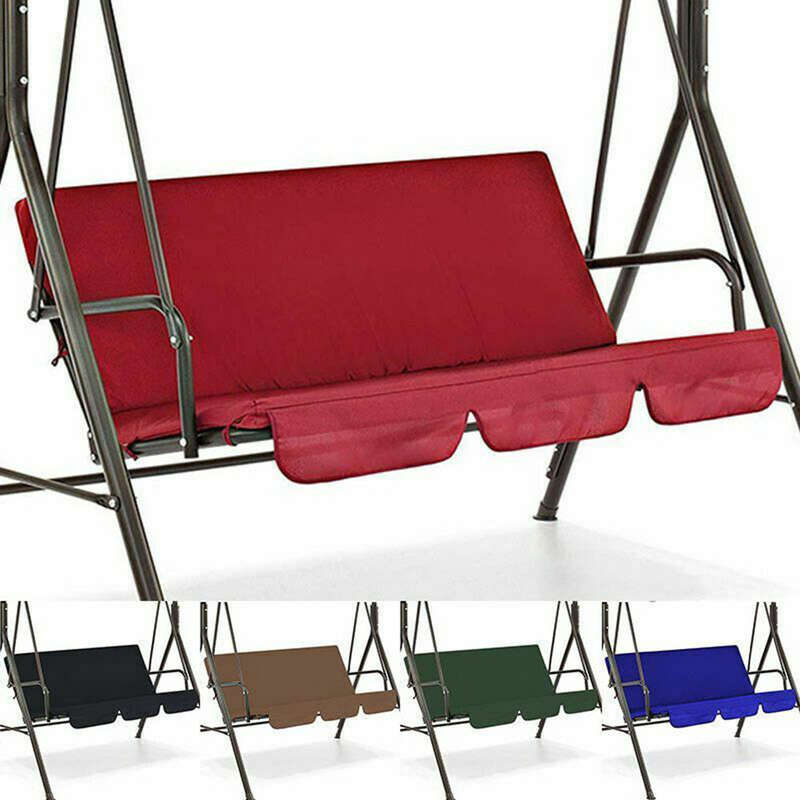 Swing Cover Chair Waterproof Foldable Cushion Patio Garden Yard Outdoor Seat Replacement (Bla