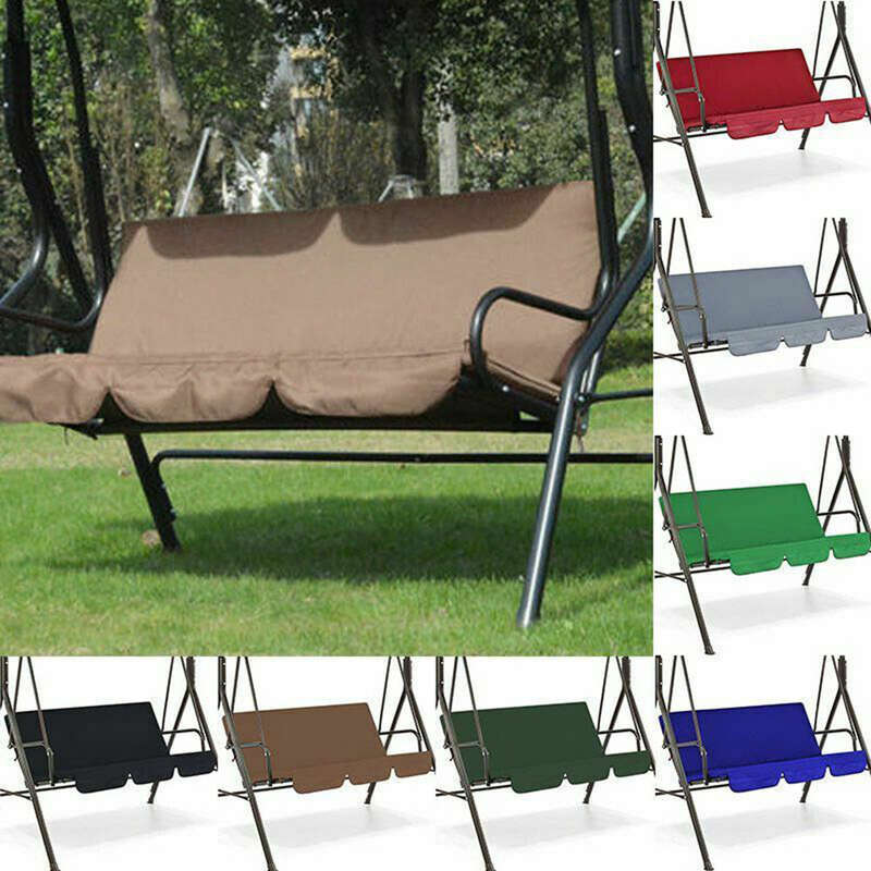 Swing Cover Chair Waterproof Foldable Cushion Patio Garden Yard Outdoor Seat Replacement (Bla