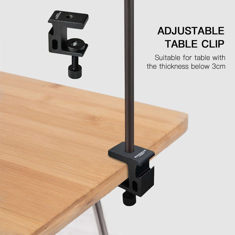 Portable Light Pole Tray Lightweight Stainless Steel Lamp Pole Tray Lamp Holder Bracket Campi