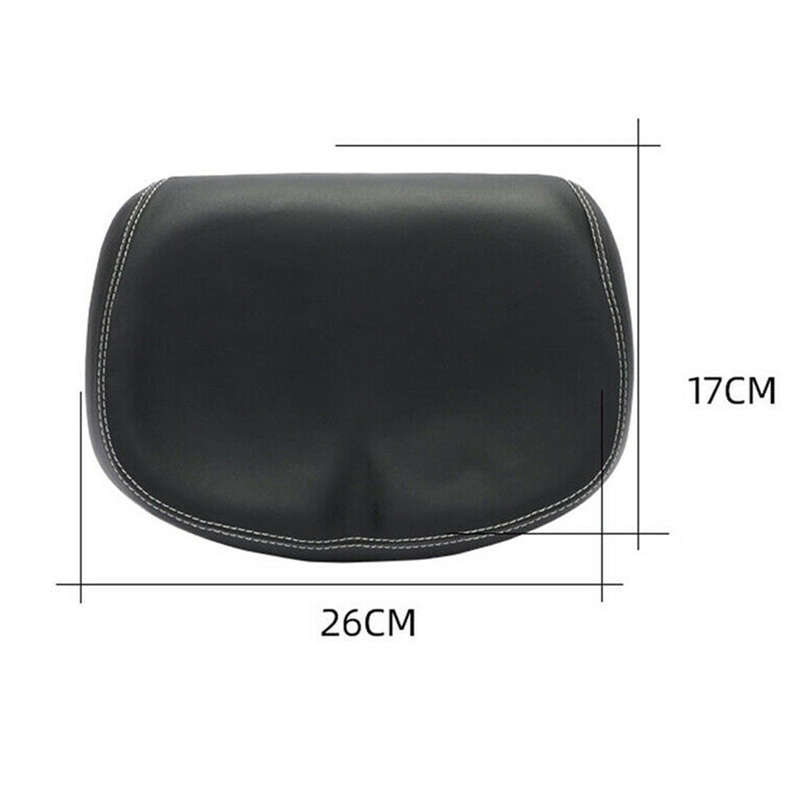 Big Ass Bike Cycling Noseless Saddle Wide Large Soft PU Pad Seat (Black & Red)