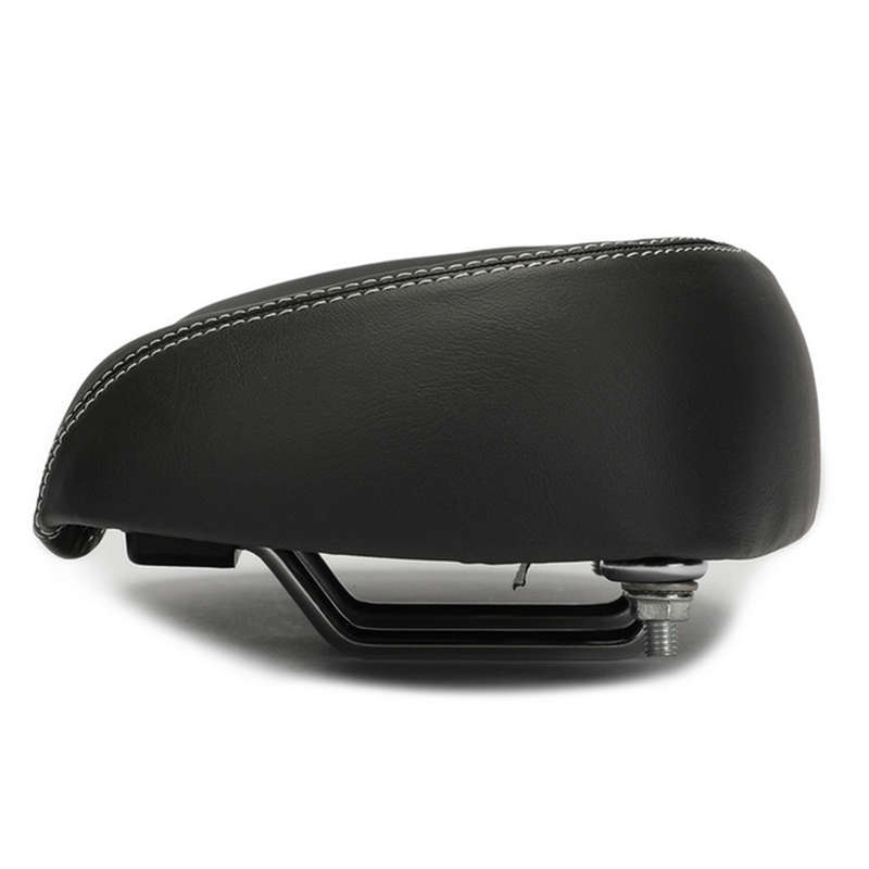 Big Ass Bike Cycling Noseless Saddle Wide Large Soft PU Pad Seat (Black & Red)