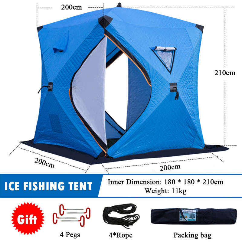 Portable Ice Fishing Shelter Easy Set-up Winter Fishing Tent Ice Fishing Tent  Waterproof &