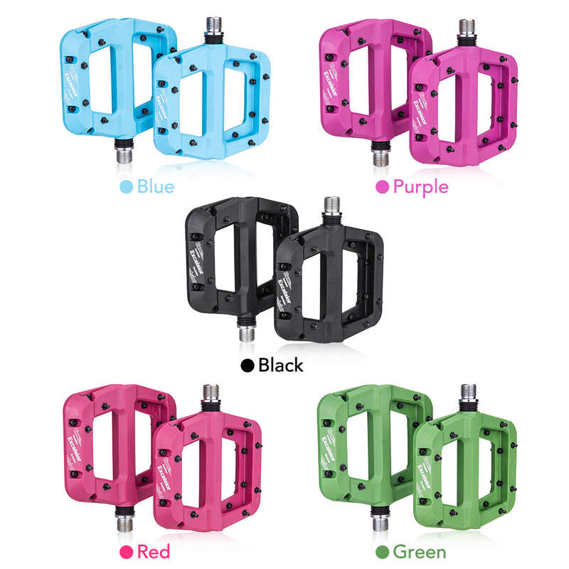 MTB Bike Pedals Non-Slip Mountain Bike Pedals Platform Bicycle Flat Pedals 9/16 Inch
