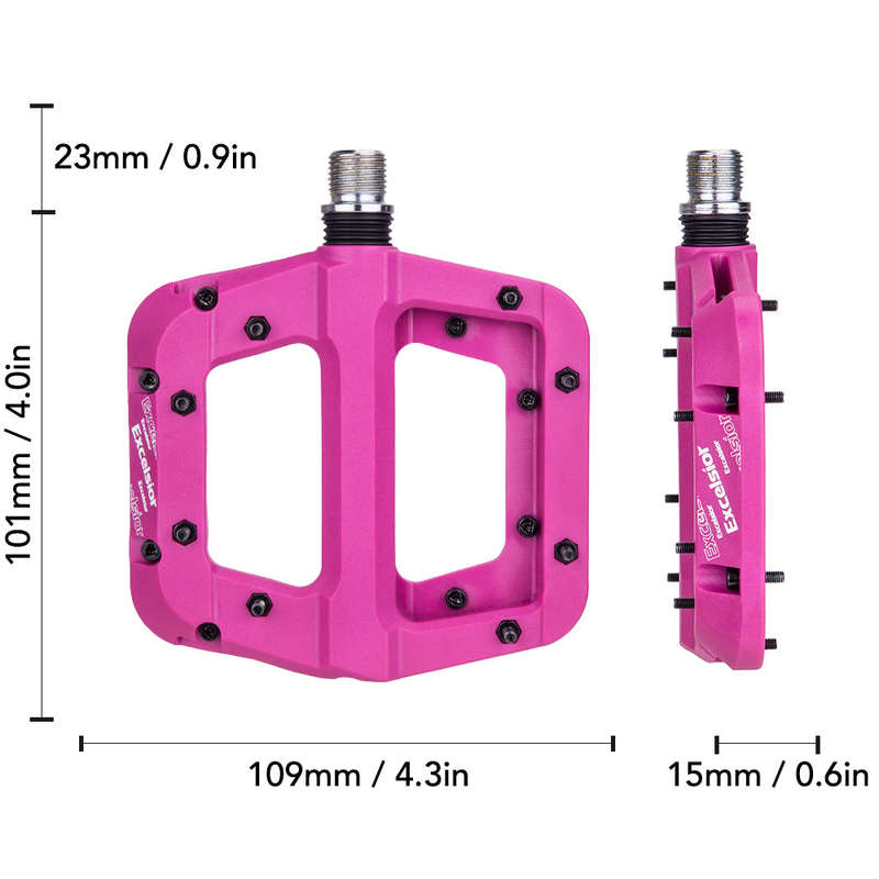 MTB Bike Pedals Non-Slip Mountain Bike Pedals Platform Bicycle Flat Pedals 9/16 Inch