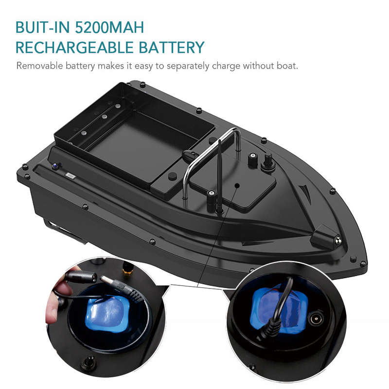 Wireless Remote Control Fishing Bait Boat Fishing Feeder Fish Finder Device 430-540 yards Rem