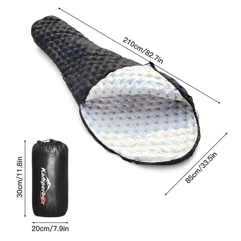 Duck Down Sleeping Bag Water-resistant Ultralight Single Sleeping Bag for Camping Hiking Back