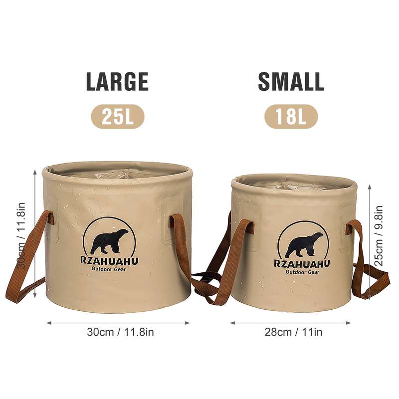 18L/25L Collapsible Bucket Outdoor Folding PVC Water Bucket Basin Water Container for   Campi