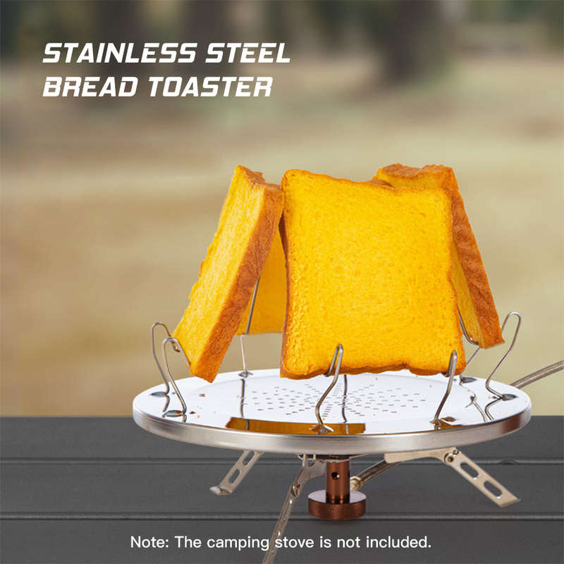 Folding Camping Stove Toaster Stainless Steel 4 Slice Bread Toaster Outdoor Portable Toaster