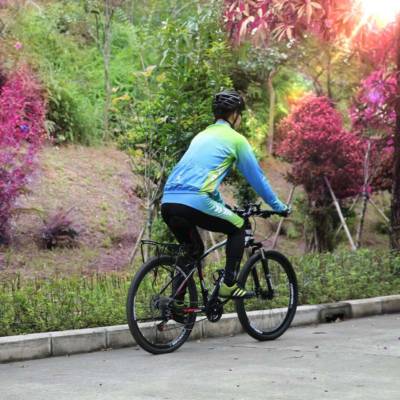 Men's Winter Cycling Clothing Set Long Sleeve Windproof Thermal Fleece Cycling Jersey Coat Ja