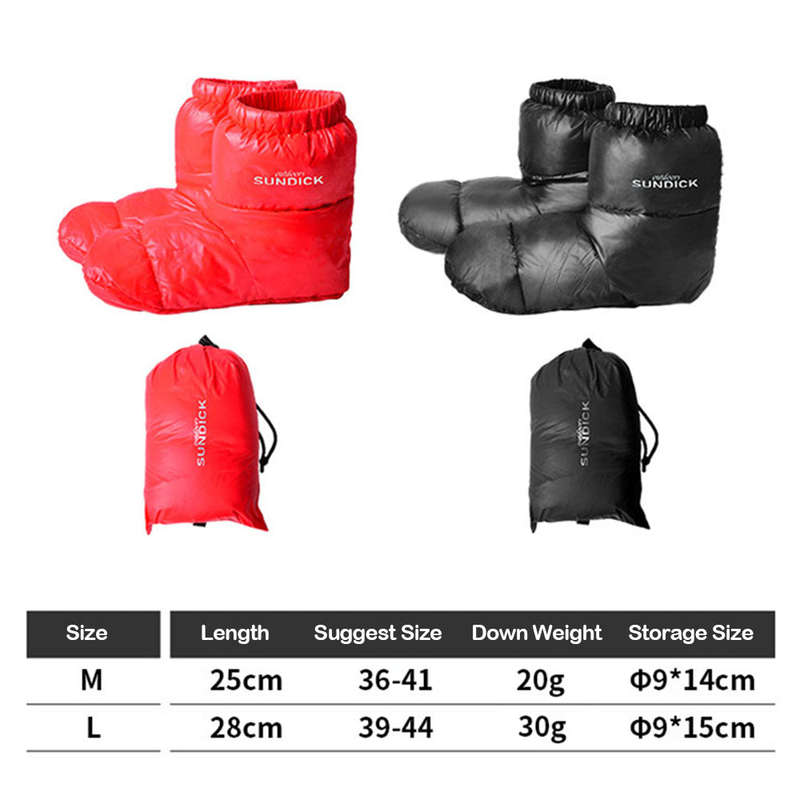 Outdoors Camping Slippers Warm Socks for Sleeping Bag Indoors Warm Boots Men Women Winter Duc