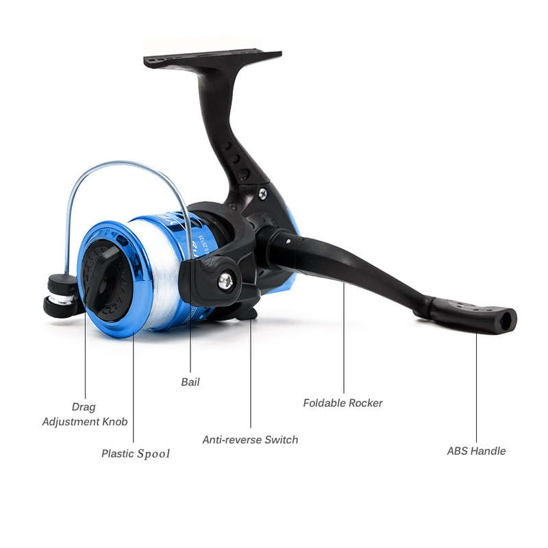 Fishing Rod Reel Combo Full Kit with 2PCS 2.1m Telescopic Fishing Rods 2PCS Spinning Reels Fi