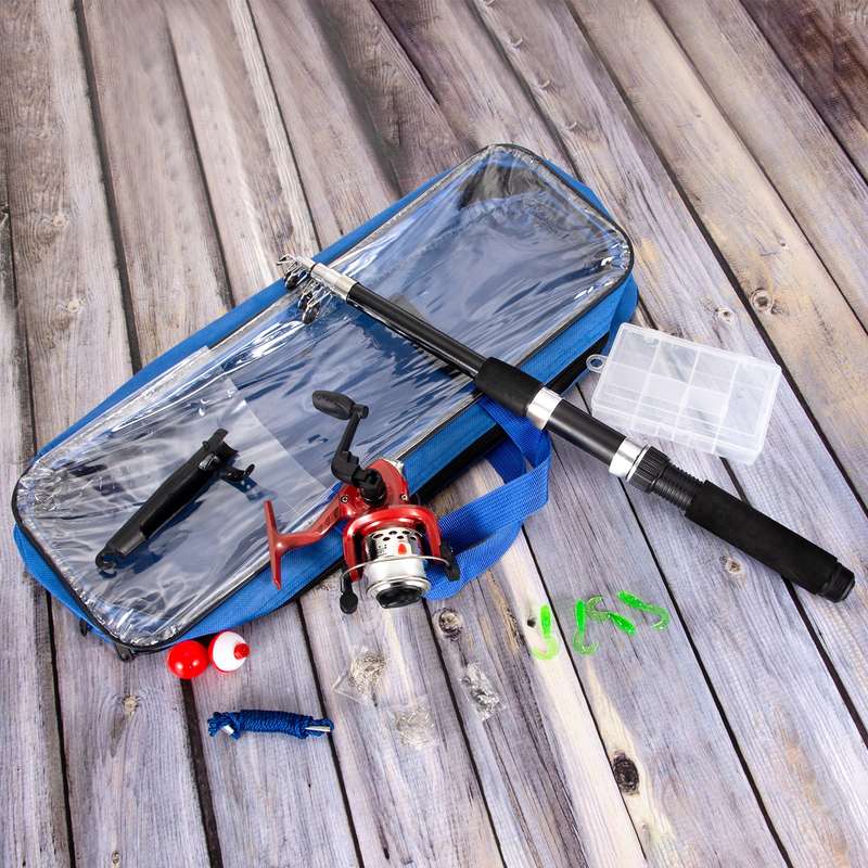 Fishing Rod and Reel Combo with Carry Case 36pcs Fishing Tackle Set Telescopic Fishing Rod Po