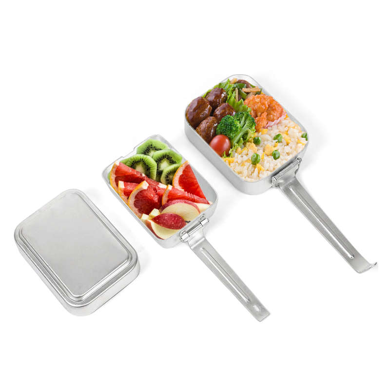 Outdoor Mess Tin Kit Aluminum Camping Cookware Set Lunch Box Food Container with Lid
