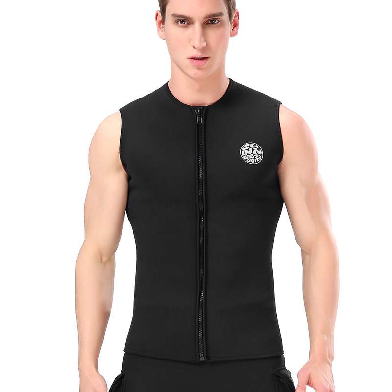 3mm Neoprene Wetsuit Top Vest Thermal Warm Sleeveless Vest for Diving Surfing Swimming Sailin