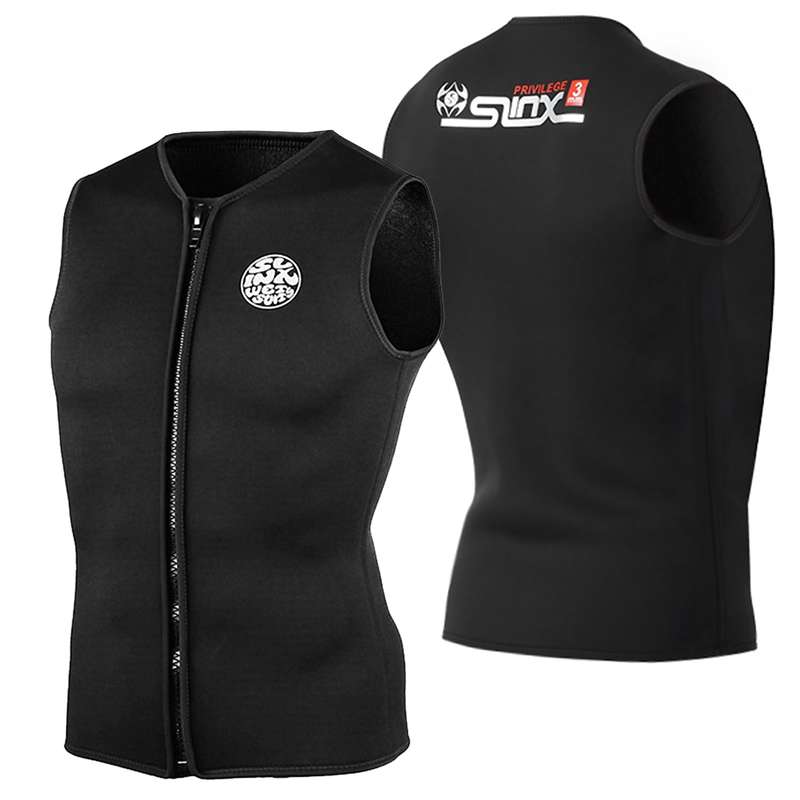 3mm Neoprene Wetsuit Top Vest Thermal Warm Sleeveless Vest for Diving Surfing Swimming Sailin