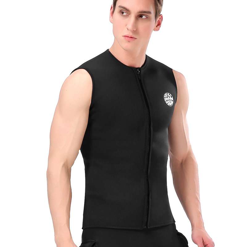 3mm Neoprene Wetsuit Top Vest Thermal Warm Sleeveless Vest for Diving Surfing Swimming Sailin