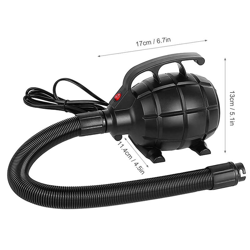Portable 500W Electric Pump Air Mattress Pump Air Bed Pool Toy Raft Boat Quick Inflation Elec