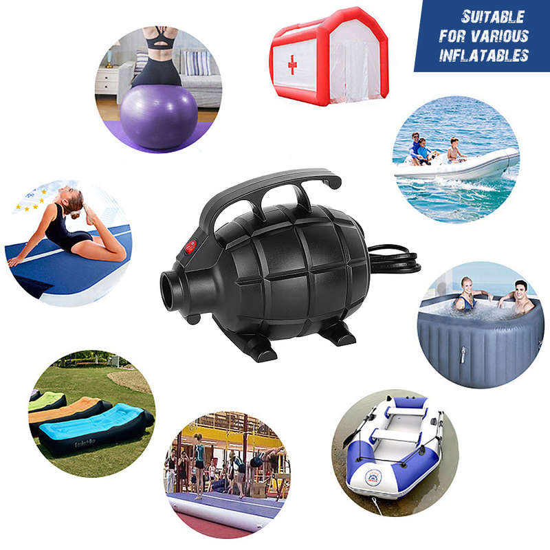 Portable 500W Electric Pump Air Mattress Pump Air Bed Pool Toy Raft Boat Quick Inflation Elec