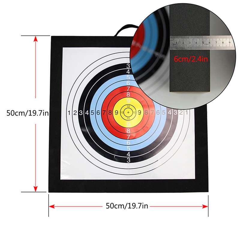 1pcs Archery Target EVA Foam Target Board Bow Practice Archery Equipment 50x50x6cm