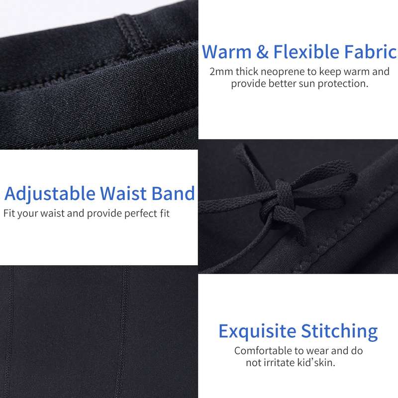 Men Women 2mm Neoprene Diving Pants Dive Long Pants for Scuba Snorkeling Surfing