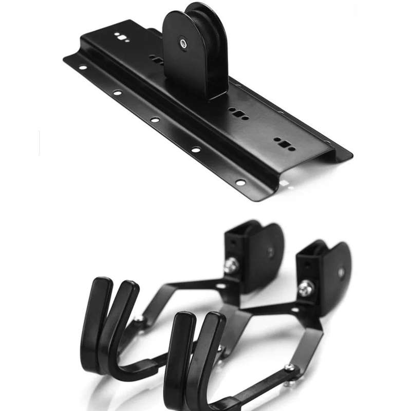 Bicycle Hoist Garage Storage Bike Lift Pulley System with 60kg Bearing Overhead Bike Rack Hea