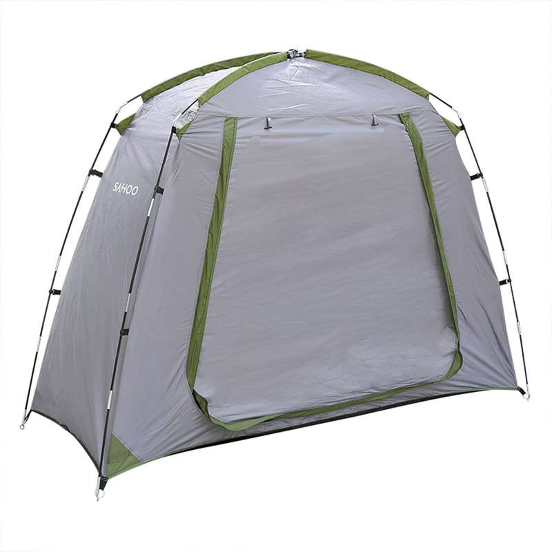 Waterproof Outdoor Bicycle Storage Shed Bike Tent Silver Coated Polyester Bike Shelter Space