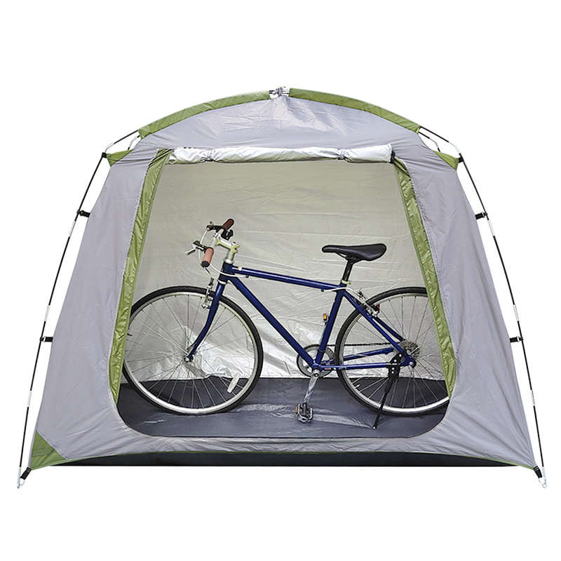 Waterproof Outdoor Bicycle Storage Shed Bike Tent Silver Coated Polyester Bike Shelter Space