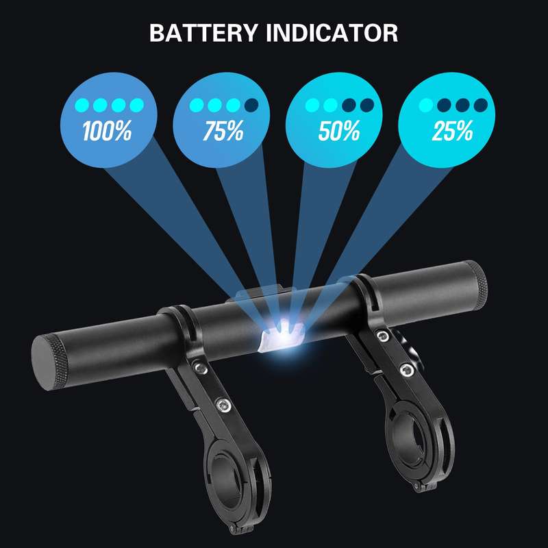 Bicycle Handlebar Extended Bracket USB Charging Power Bank Bike Front Light Mount Bar Holder