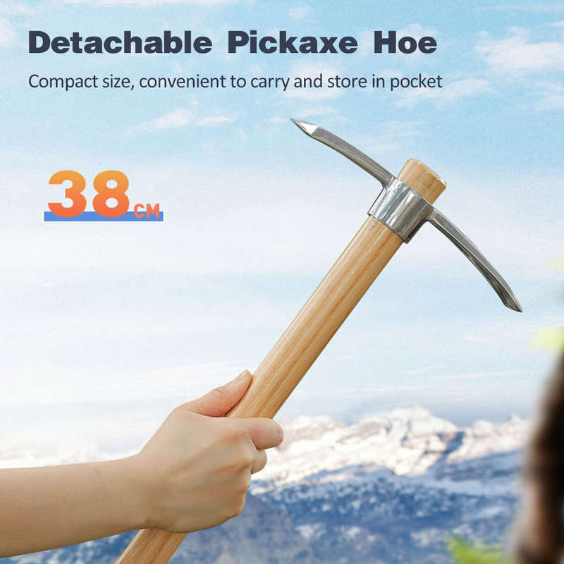 Outdoor Camping Multifunctional Pickaxe Hoe Heavy Duty Stainless Steel Pick Axe Hand Hoe with