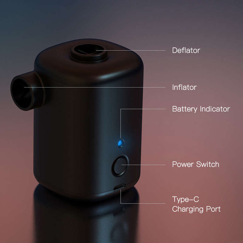 2200Pa Mini Electric Air Pump with Inflation and Deflation Cordless 3000mAh Rechargeable Infl
