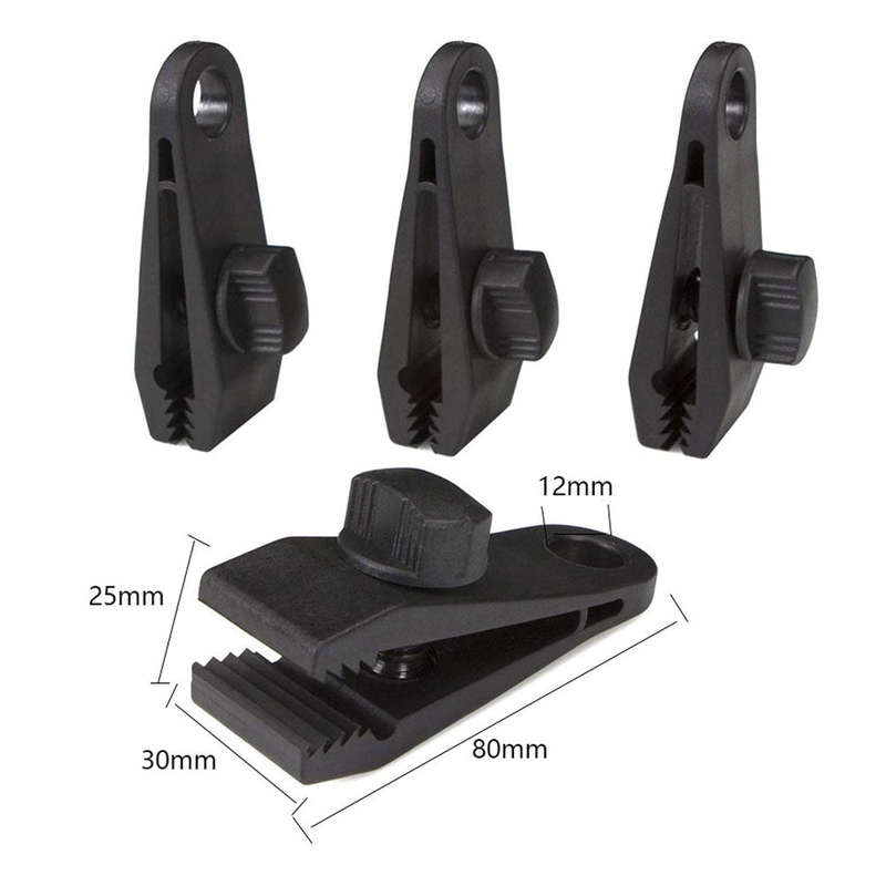 30pcs Outdoor Tarp Clips Heavy Duty Lock Grip Tent Fasteners Clamps with Bungee Ball Cords Ca