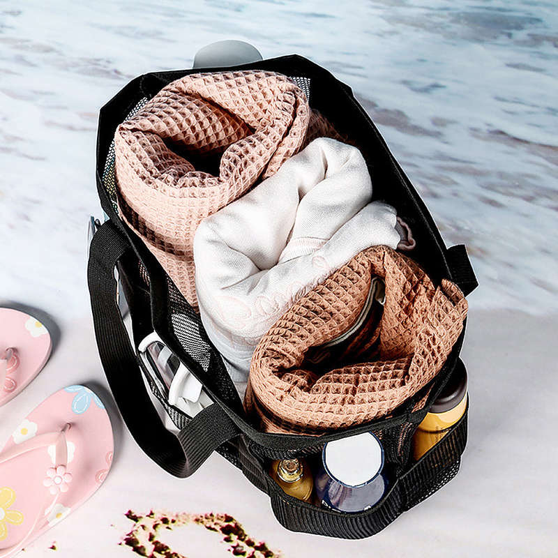 Mesh Shower Bag Hanging Toiletry Bag College Dorm Essentials Bag Portable Wash Bag Quick Dry
