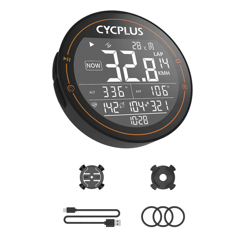 CYCPLUS Wireless Bike Computer GPS Speedometer BT ANT+ Cycling Computer Waterproof with Caden