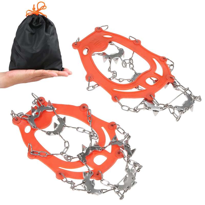 Traction Cleats with 24 Non-slip Spikes Snow Shoes Men Women Antiskid Shoes Climbing Crampons