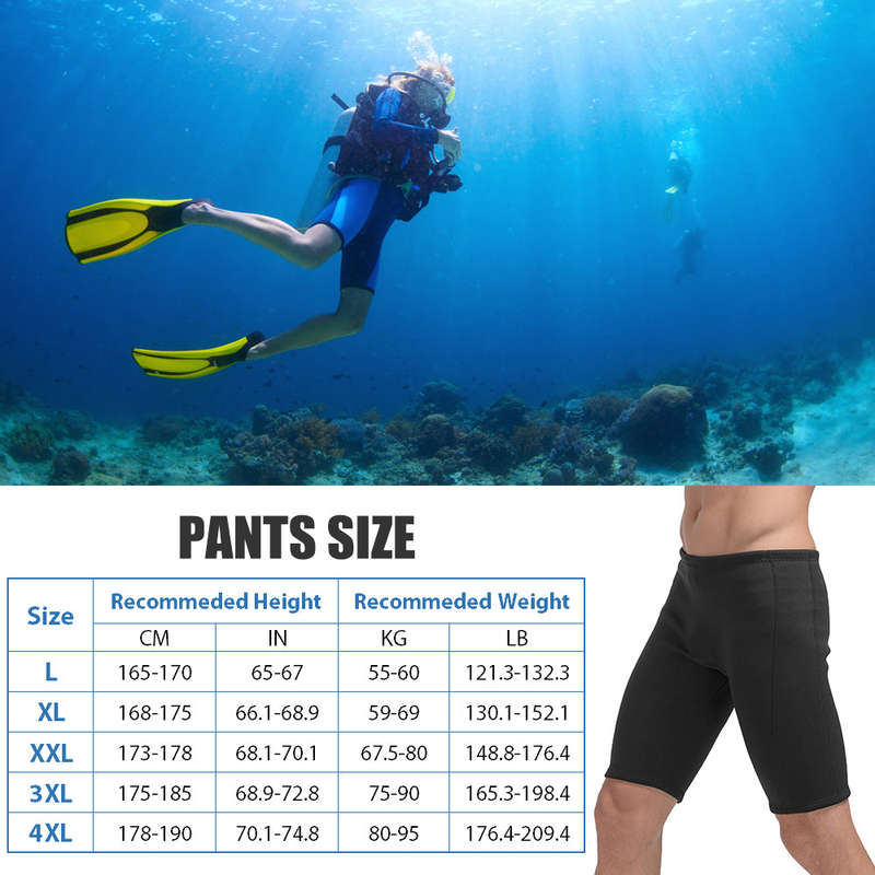 3mm Neoprene Wetsuit Shorts Men's Swimming Trunks Diving Pants Water Sport Underwear Swimsuit