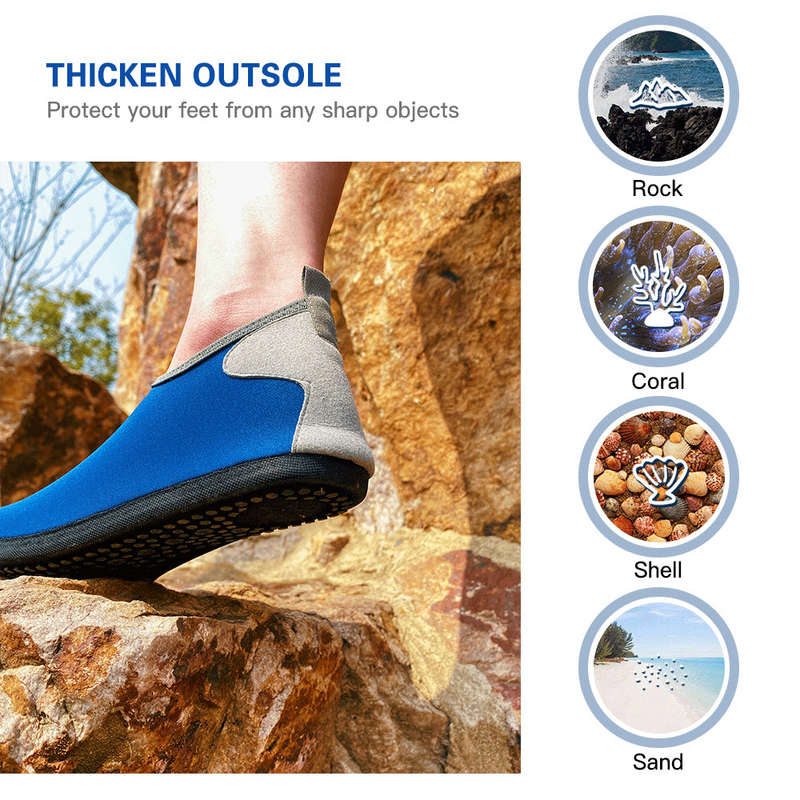 Unisex Barefoot Scuba Shoes Super Light Water Shoes Quick Dry Anti-Slip Diving Boots Beach Sh